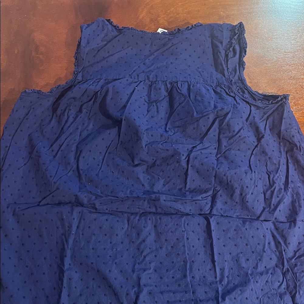 Adonna Navy clip dot sleeveless nightgown Sleepwear pajama dress - Picture 5 of 5